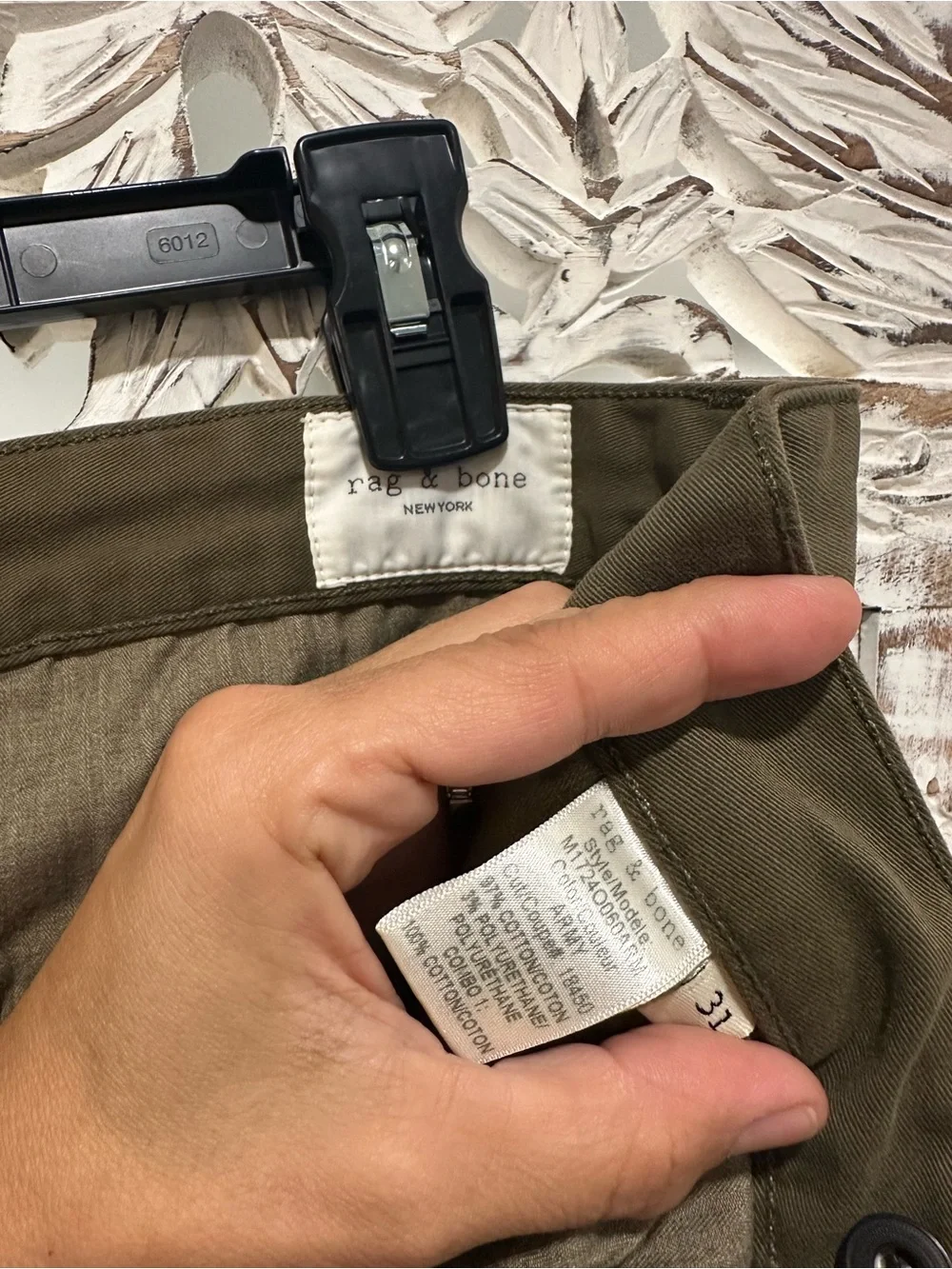 rag & bone Olive Green Extra Slim Chinos